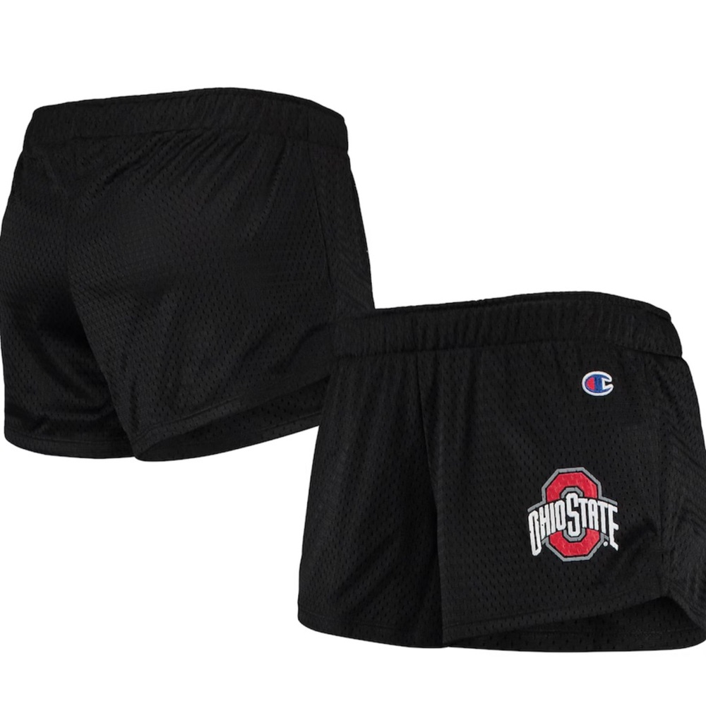 Women's Champion Black Ohio State Buckeyes Mesh Shorts
